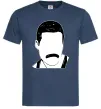 Чоловіча футболка Freddie Mercury вуса Темно-синій фото