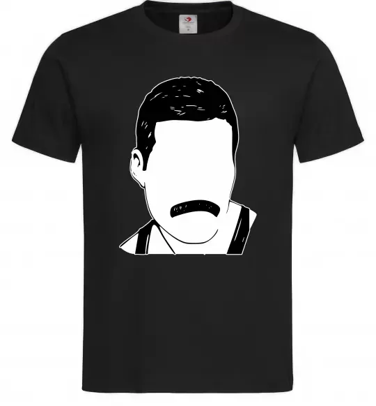 Чоловіча футболка Freddie Mercury вуса Чорний фото