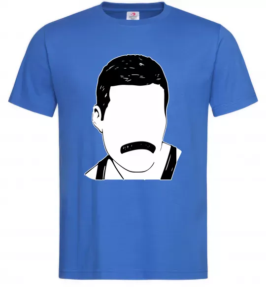 Чоловіча футболка Freddie Mercury вуса Яскраво-синій фото