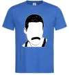 Чоловіча футболка Freddie Mercury вуса Яскраво-синій фото