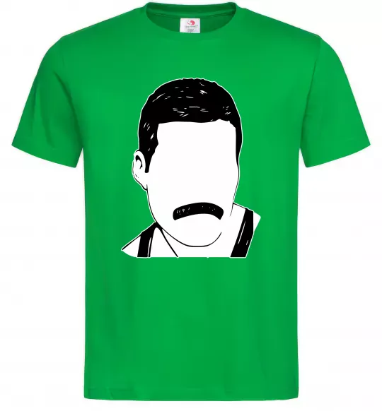 Чоловіча футболка Freddie Mercury вуса Зелений фото
