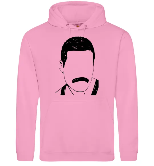 Чоловіча толстовка (худі) Freddie Mercury вуса Рожевий фото