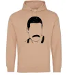 Чоловіча толстовка (худі) Freddie Mercury вуса Пісочний фото