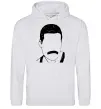 Женская толстовка (худи) Freddie Mercury вуса Серый меланж фото