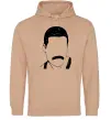 Женская толстовка (худи) Freddie Mercury вуса Песочный фото