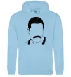 Женская толстовка (худи) Freddie Mercury вуса Голубой фото