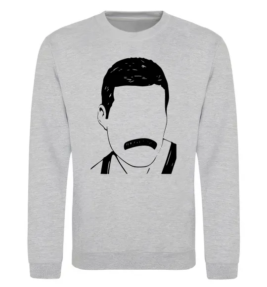 Свитшот Freddie Mercury вуса Серый меланж фото