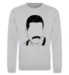 Свитшот Freddie Mercury вуса Серый меланж фото