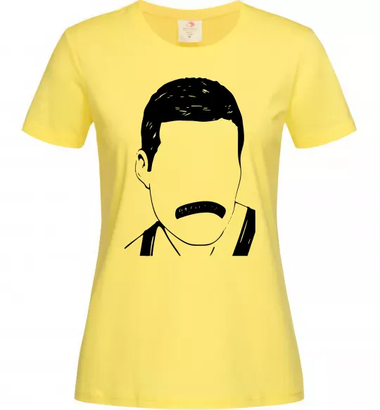 Жіноча футболка Freddie Mercury вуса Лимонний фото