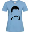 Жіноча футболка Freddie Mercury вуса Блакитний фото