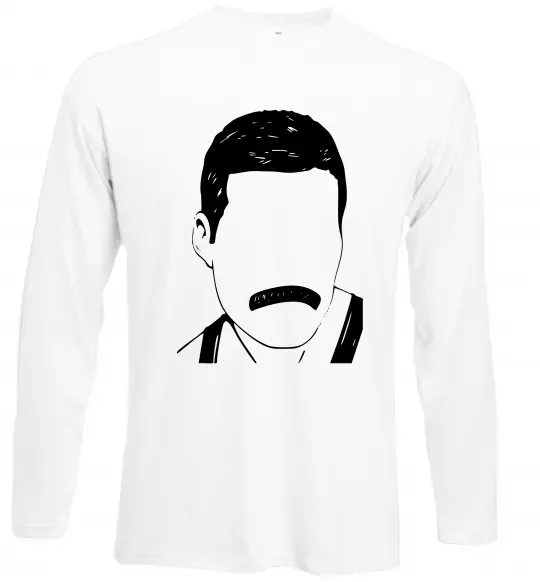 Лонгслив Freddie Mercury вуса Белый фото