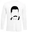 Лонгслив Freddie Mercury вуса Белый фото