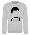 Свитшот Freddie Mercury вуса Серый меланж фото