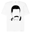 Футболка Оверсайз Freddie Mercury вуса Белый фото