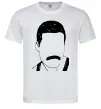 Чоловіча футболка Freddie Mercury вуса Білий фото