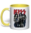 Чашка с цветной ручкой Kiss poster Солнечно желтый фото
