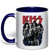 Чашка с цветной ручкой Kiss poster Глубокий темно-синий фото