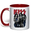 Чашка с цветной ручкой Kiss poster Красный фото
