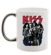 Чашка с цветной ручкой Kiss poster Серебро фото
