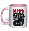 Чашка с цветной ручкой Kiss poster Нежно розовый фото
