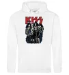 Мужская толстовка (худи) Kiss poster Белый фото