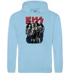 Чоловіча толстовка (худі) Kiss poster Блакитний фото