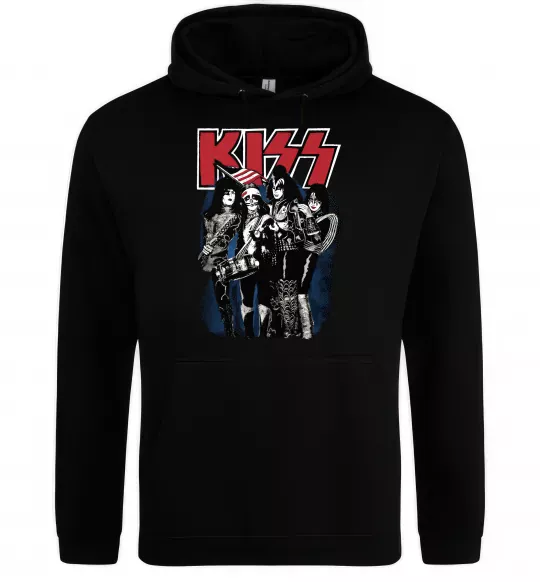Жіноча толстовка (худі) Kiss poster Чорний фото