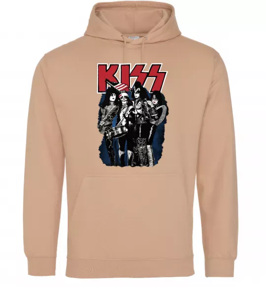 Жіноча толстовка (худі) Kiss poster Пісочний фото