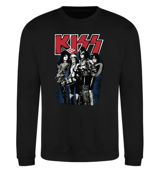 Свитшот Kiss poster Черный фото