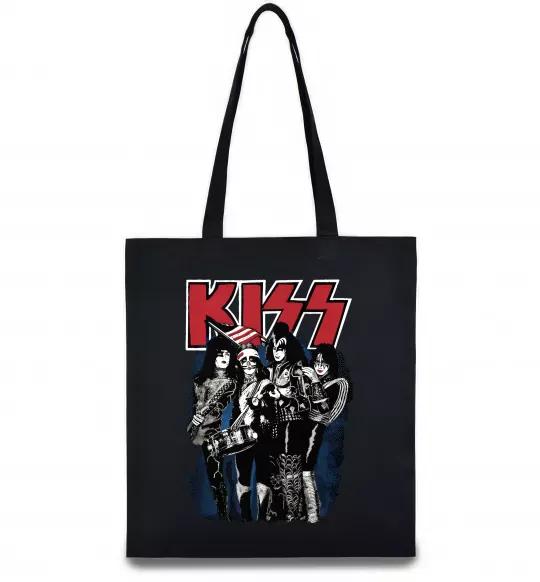 Еко-сумка Kiss poster Чорний фото