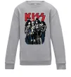 Детский Свитшот Kiss poster Серый меланж фото