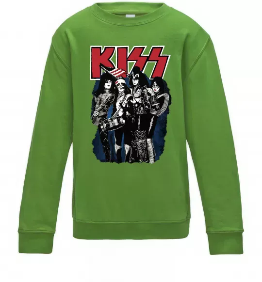 Детский Свитшот Kiss poster Лаймовый фото