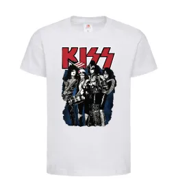 Детская футболка Kiss poster Белый фото