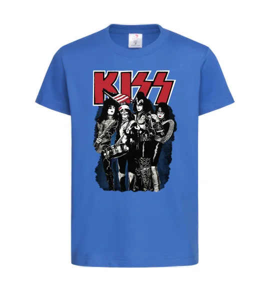 Дитяча футболка Kiss poster Яскраво-синій фото