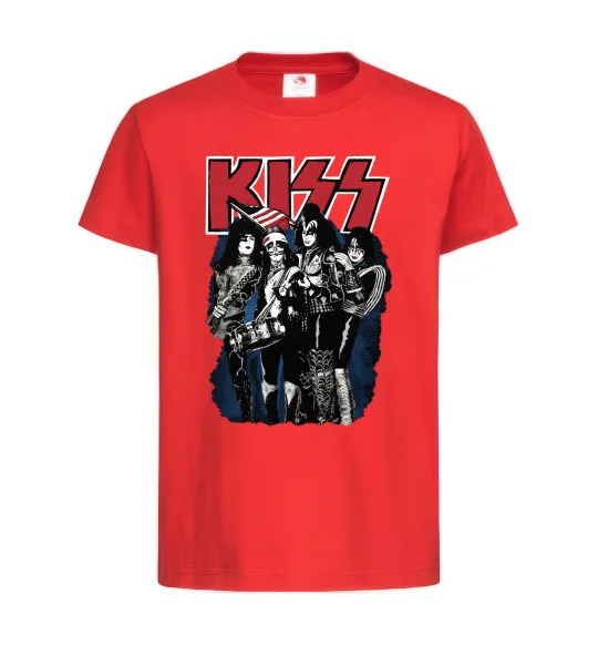 Дитяча футболка Kiss poster Червоний фото
