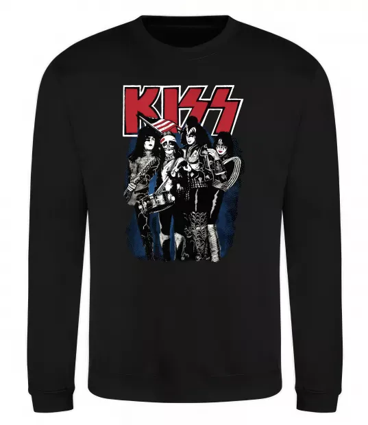 Світшот Kiss poster Чорний фото