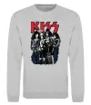 Світшот Kiss poster Сірий меланж фото