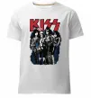 Мужская премиум футболка Kiss poster Белый фото