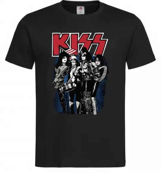 Мужская футболка Kiss poster Черный фото