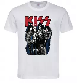 Мужская футболка Kiss poster Белый фото