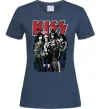 Женская футболка Kiss poster Темно-синий фото