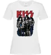 Женская футболка Kiss poster Белый фото