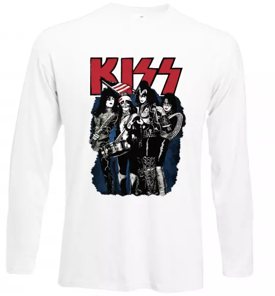 Лонгслів Kiss poster Білий фото