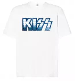 Футболка Оверсайз Kiss logo Чорний фото