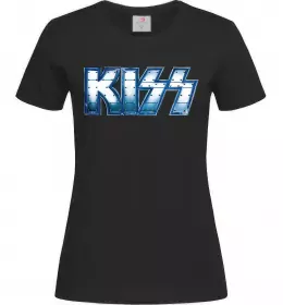 Женская футболка Kiss logo Ярко-синий фото