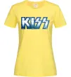 Жіноча футболка Kiss metal Лимонний фото