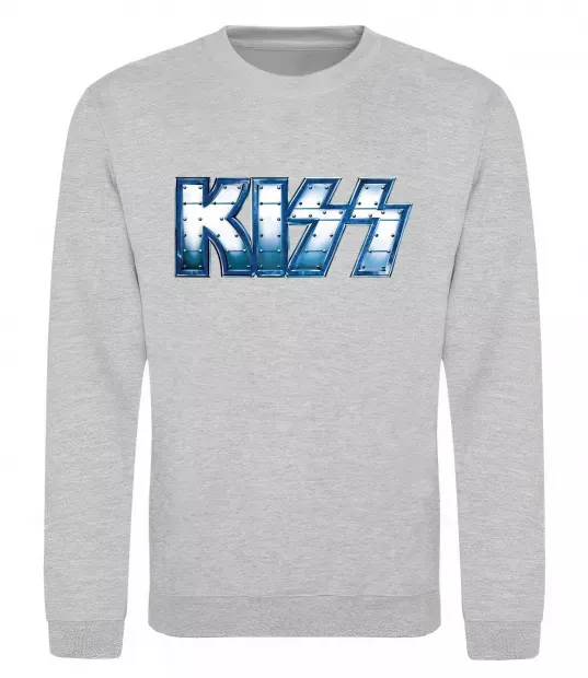 Свитшот Kiss metal Серый меланж фото