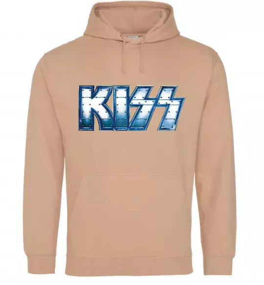 Чоловіча толстовка (худі) Kiss metal Пісочний фото