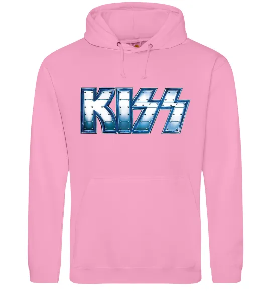 Женская толстовка (худи) Kiss metal Розовый фото