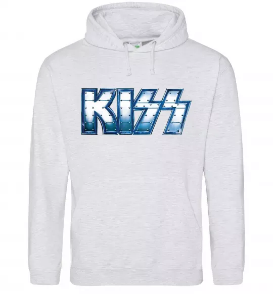 Жіноча толстовка (худі) Kiss metal Сірий меланж фото